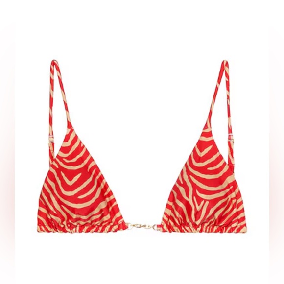 VIX PAULA HERMANNY
Fiorella Chain-embellished Zebra-print Triangle Bikini - Picture 2 of 10